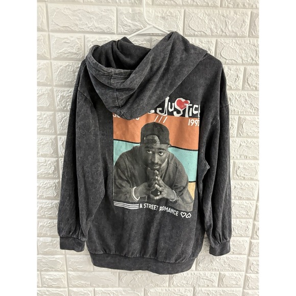 Chemistry Tops - CHEMISTRY WOMENS HOODIE SWEATER SIZE MEDIUM POETIC JUSTICE 2 PAC ACID WASH GRAY